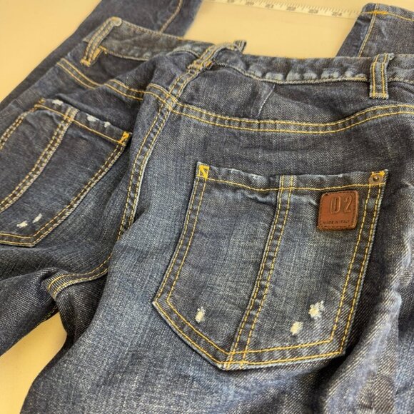 DSQUARED2 Womens Y2K 2000s Low-Rise Slim-Cut Denim Jeans in Dark Wash Size 40 - Picture 12 of 12